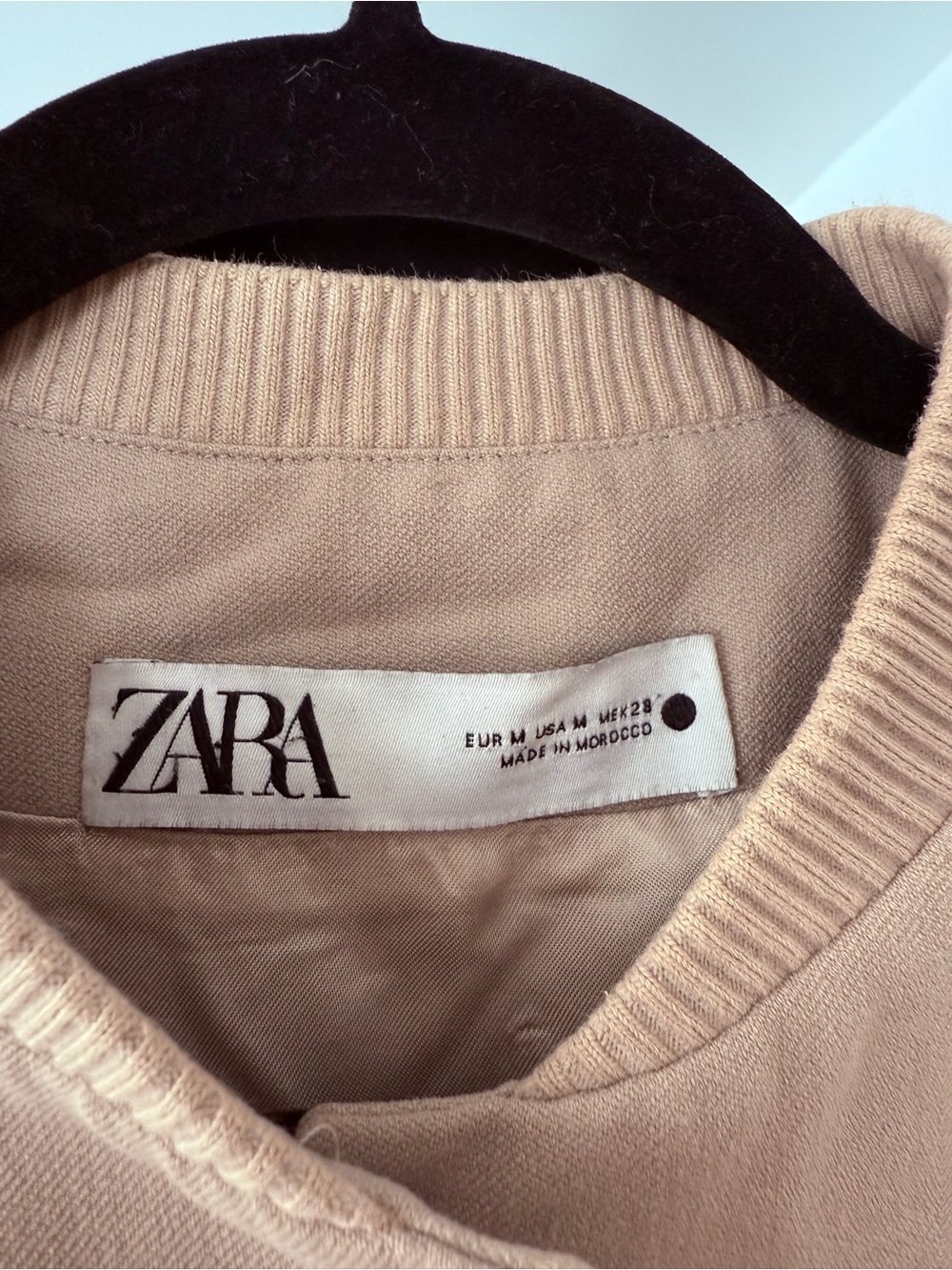 Zara Beige Cropped Button-Front Bomber Jacket - Picture 9 of 13